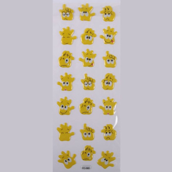 Gülen Yüzler  Yapışkan Stiker - FC065 - Mytortenland